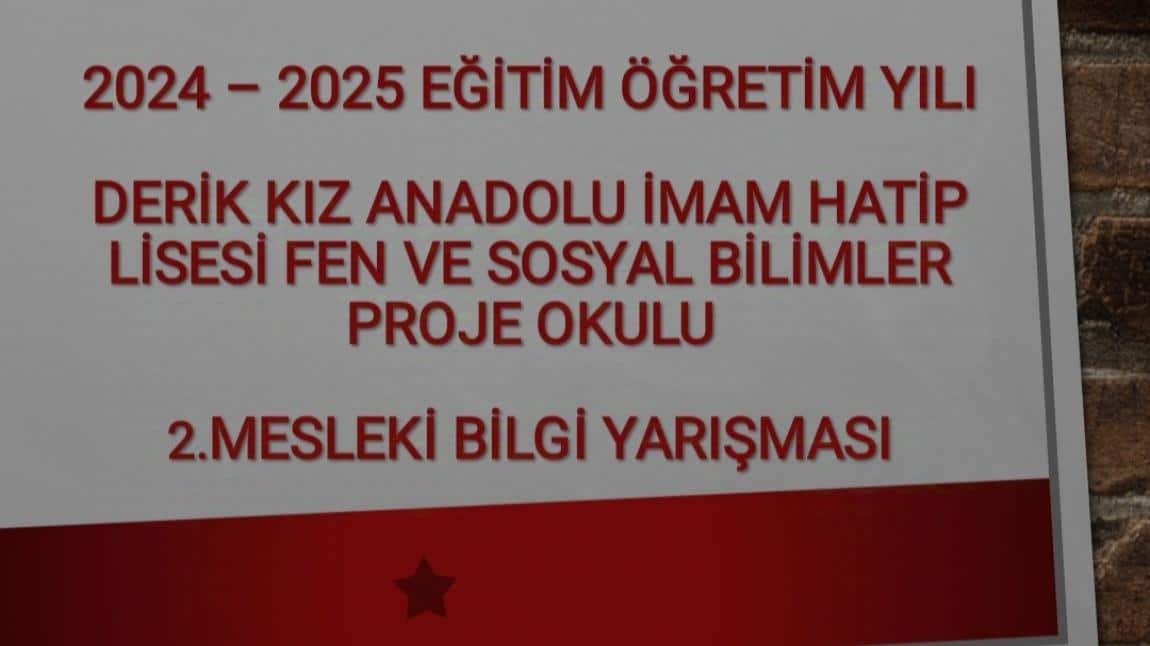 MESLEKİ BİLGİ YARIŞMASI 